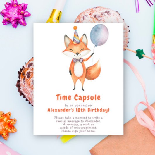 Ein kleines Fox Time Kapsel 1. Geburtstagspopster Poster