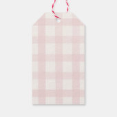 Ein kleines Gänse-Rosa Geschenkanhänger (Rückseite)