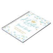 Ein kleines Gast-Buch Prinz-Babyparty Notizblock (Linke Seite)