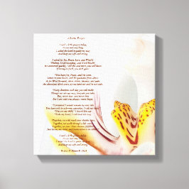 "Ein kleines Gebet" Orchid Leinwanddruck