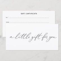ein kleines Geschenk für Sie Geschenkgutschein