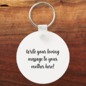 Ein kleines Geschenk von der Katze für Mama Schlüsselanhänger (Rückseite)