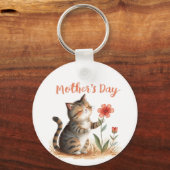 Ein kleines Geschenk von der Katze für Mama Schlüsselanhänger (Vorderseite)