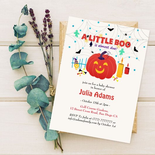 Ein kleines Halloween-Babybodenduschen Einladung