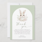 Ein kleines, helles, elegantes Baby-Duschbad Dankeskarte (Vorderseite)