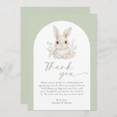 Ein kleines, helles, elegantes Baby-Duschbad Dankeskarte (Vorne/Hinten)