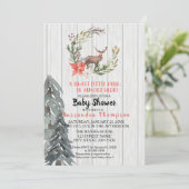 Ein kleines Hirsch ist fast hier Babydusche Einladung (Stehend Vorderseite)