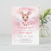 Ein kleines Hirsch ist fast hier Rentiere Einladung (Stehend Vorderseite)