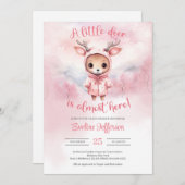 Ein kleines Hirsch ist fast hier Rentiere Einladung (Vorne/Hinten)