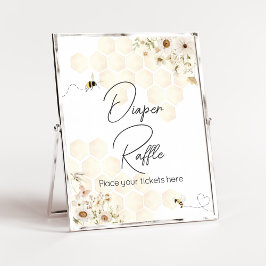 Ein kleines Honey Bee Baby Dusche Windel Raffle Poster