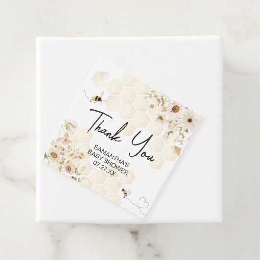 Ein kleines Honey Bee Baby Duschplatz Geschenkanhänger (Beispiel)