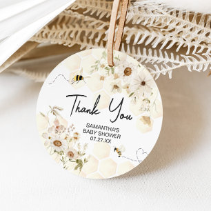 Ein kleines Honey Bee Baby Duwer Round Fevor Tags Geschenkanhänger