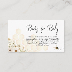 Ein kleines Honey Bee Baby Shower Books für Baby Begleitkarte