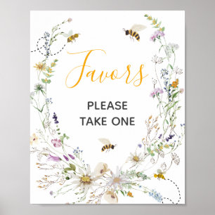 Ein kleines Honey Bee Wildblume Baby Duwer Liebhab Poster