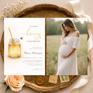 Ein kleines Honigkind auf dem Weg Foto-Baby-Party Einladung