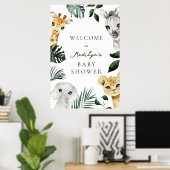 Ein kleines Jungle-Baby-Duschgel Begrüßungszeichen Poster (Heimbüro)