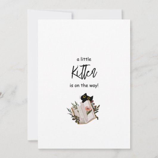 Ein kleines Kätzchen ist auf dem Weg zur Niedliche Einladung (Rückseite)