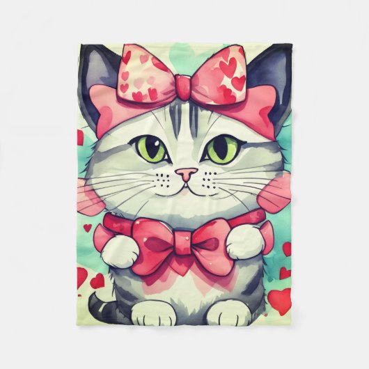 Ein kleines Katzenliebe-Flanelldecke Fleecedecke (Vorderseite)