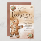 Ein kleines Keks-Lebkuchen-Gebäck Wasserfarben-Bab Einladung (Vorne/Hinten)