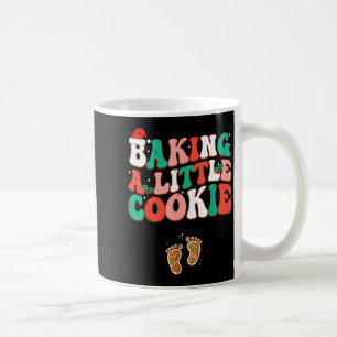 Ein kleines Keks süßes Weihnachten Schwangerschaft Kaffeetasse