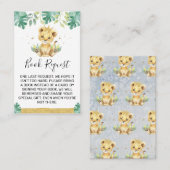 Ein kleines King Lion Crown Babyduschenbuch Visitenkarte (Vorne/Hinten)