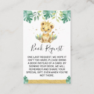 Ein kleines King Lion Crown Babyduschenbuch Visitenkarte