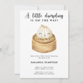 Ein kleines Knödel ist auf dem Weg Babydusche Einladung (Vorderseite)