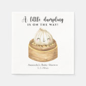 Ein kleines Knödel ist auf dem Weg Babydusche Serviette (Vorderseite)