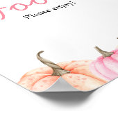 Ein Kleines Kürbis-Baby-Shower-Schild | Essen Poster (Ecke)
