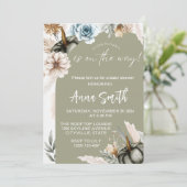 ein kleines Kürbisbaby-Duschbad Einladung (Stehend Vorderseite)