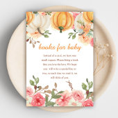 Ein kleines Kürbisbuchler für Baby Begleitkarte