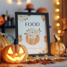 Ein kleines Kürbisfallen Babyduschzeichen