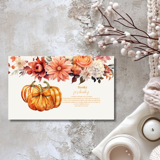 Ein kleines Kürbisfallen Blumenbaby-Bücher für Bab Begleitkarte