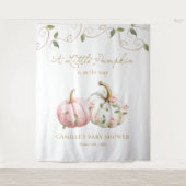 Ein kleines Kürbisfest-Banner Wandteppich (Vorderseite)