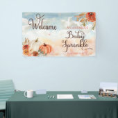 Ein kleines Kürbisfloralmädchen Baby Sprinkle Will Banner (Messeveranstaltung)