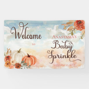 Ein kleines Kürbisfloralmädchen Baby Sprinkle Will Banner