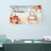 Ein kleines Kürbisfloralmädchen Baby Sprinkle Will Banner (Messeveranstaltung)