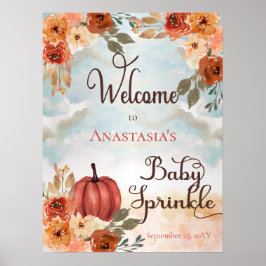 Ein kleines Kürbisfloralmädchen Baby Sprinkle Will Poster