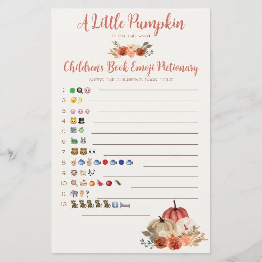 Ein kleines Kürbiskinderbuch Emoji Baby Game (Vorderseite)