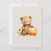 Ein kleines Kürbiskneipen-Halloween-Kinderdusche - Save The Date (Rückseite)