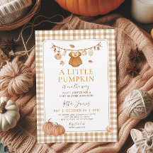 Ein kleines Kürbismädchen Baby Shower Herbst