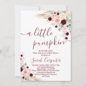 Ein kleines Kürbispampas Baby Show Einladung (Vorderseite)