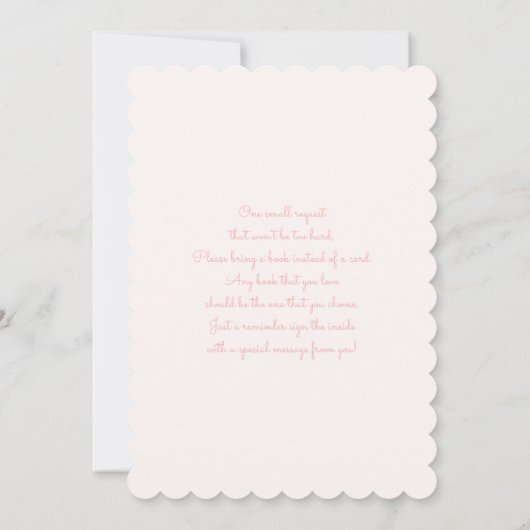 Ein kleines Kürbisrosa Herbstmädchen Einladung (Rückseite)