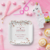 Ein kleines Ladybug-Mädchen Vintag Pappteller (Party)