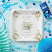 Ein kleines Lambchop-Baby-Duschkopf Pappteller (Party)