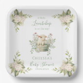 Ein kleines Lambchop-Baby-Duschkopf Pappteller (Vorderseite)