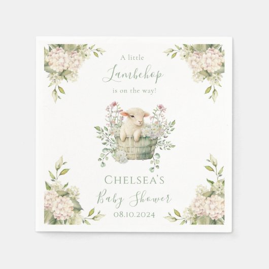 Ein kleines Lambchop-Baby-Duschkopf Serviette (Vorderseite)