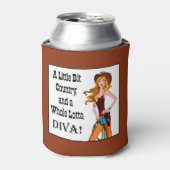 "Ein kleines Land und eine ganze Lotta Diva!" Dosenkühler (Kanne Vorderseite)