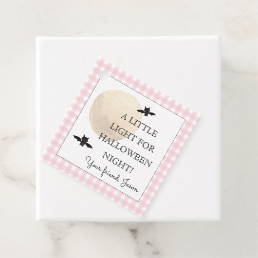 Ein kleines Licht für Halloween-Nachtpinke Geschenkanhänger (Beispiel)