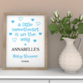 Ein kleines Liebchen Baby Dusche Willkommen Poster